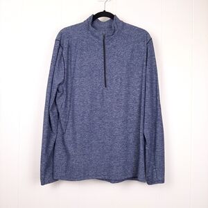 Lululemon Surge Warm Half Zip top stretch wicking soft running fall winter navy